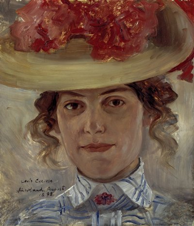 麦わら帽子のハルベ夫人 作： Lovis Corinth