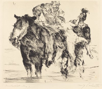 女性捕食者のレイプ、1920年 作： Lovis Corinth