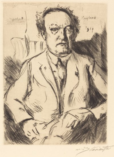 Gerhart Hauptmann, 1917年。 作： Lovis Corinth