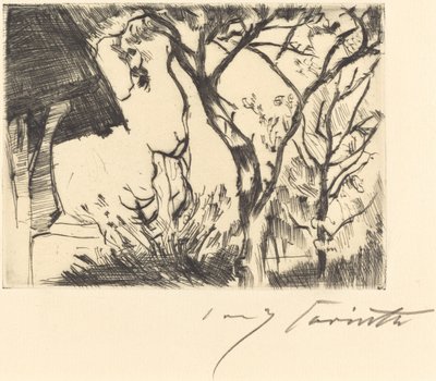 ハウゼッケ 家の角 1918年 作： Lovis Corinth