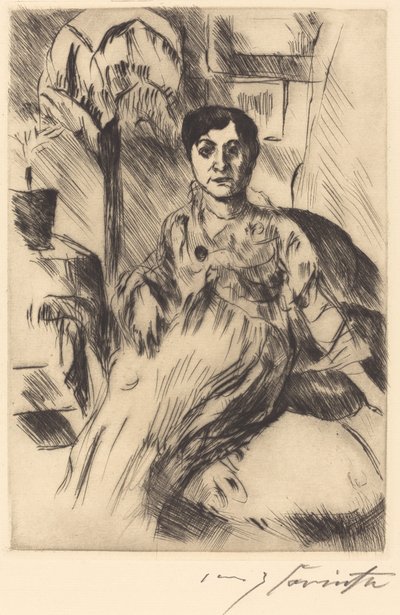 Interieur mit Frau 女性のいるインテリア 1917年 作： Lovis Corinth