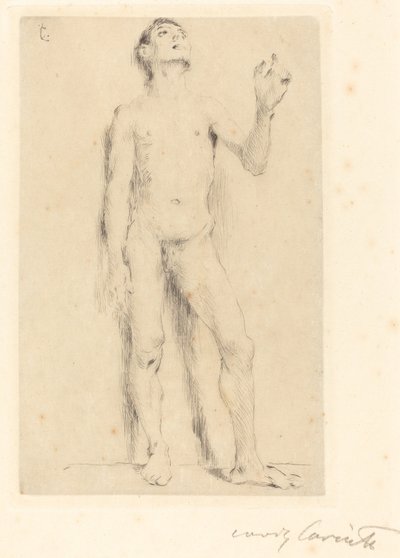 若い男性のヌード」1905年 作： Lovis Corinth