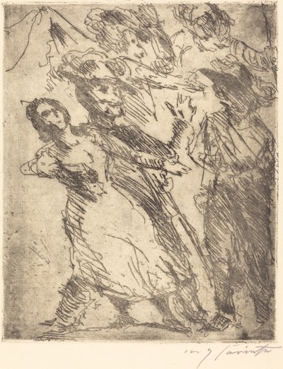 Kavaliere mit einer frau 女性を連れたキャバリエ、1923年頃。 作： Lovis Corinth