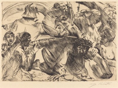 Kreuztragung Christ Bearing the Cross（十字架を背負うキリスト）、1916年。 作： Lovis Corinth