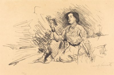 読書する少女、1911年。 作： Lovis Corinth