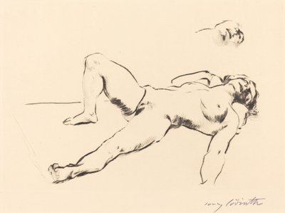 リクライニング女性ヌード II 作： Lovis Corinth