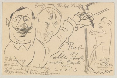 ロヴィス・コリントからカール・ストラスマンへ: はがき、1904 年 8 月 10 日の消印 作： Lovis Corinth