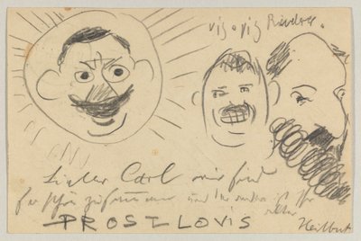 ロヴィス・コリントからカール・ストラスマンへ: はがき、1902 年 12 月 12 日消印 作： Lovis Corinth