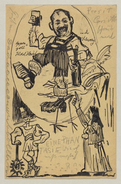 Lovis Corinth から Carl Strathmann へ: はがき、1895 年 6 月 12 日の消印 (Appenzell) 作： Lovis Corinth