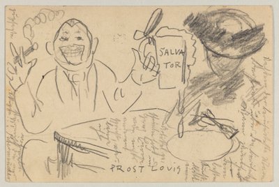Lovis Corinth から Carl Strathmann へ: はがき、1903 年 3 月 13 日の消印 作： Lovis Corinth