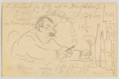 ロヴィス・コリントからカール・ストラスマンへ: はがき、1907 年 9 月 13 日消印 作： Lovis Corinth