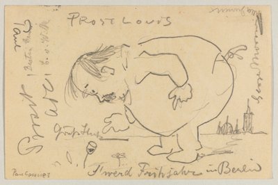 Lovis Corinth から Carl Strathmann へ: はがき、1908 年 4 月 1 日消印 作： Lovis Corinth