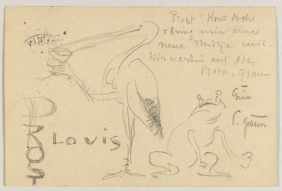 ロヴィス・コリントからカール・ストラスマンへ: はがき、1906 年 9 月 20 日の消印 作： Lovis Corinth