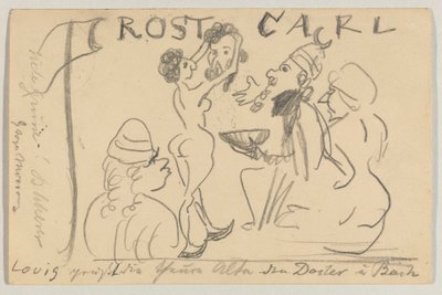ロヴィス・コリントからカール・ストラスマンへ: はがき、1905 年 5 月 22 日の消印 作： Lovis Corinth
