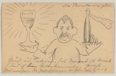 ロヴィス・コリントからカール・ストラスマンへ: はがき、1902 年 9 月 22 日の消印 作： Lovis Corinth