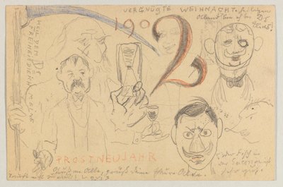 ロヴィス・コリントからカール・ストラスマンへ: はがき、1901 年 12 月 24 日消印 作： Lovis Corinth
