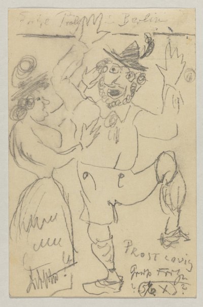 ロヴィス・コリントからカール・ストラスマンへ: はがき、1904 年 2 月 25 日消印 作： Lovis Corinth
