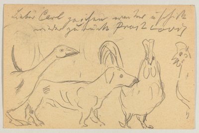ロヴィス・コリントからカール・ストラスマンへ: はがき、1905 年 8 月 26 日消印 作： Lovis Corinth
