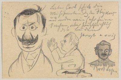 Lovis Corinth から Carl Strathmann へ: はがき、1903 年 1 月 30 日の消印 作： Lovis Corinth