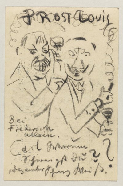ロヴィス・コリントからカール・ストラスマンへ: はがき、1907 年 10 月 30 日消印 作： Lovis Corinth