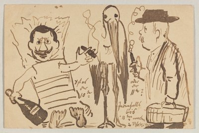 ロヴィス・コリントからカール・ストラスマンへ: はがき、1902 年 9 月 3 日消印 作： Lovis Corinth