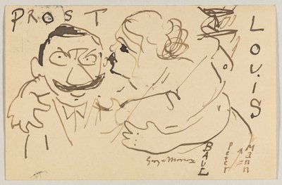 ロヴィス・コリントからカール・ストラスマンへ: はがき、1908 年 12 月 9 日消印 作： Lovis Corinth