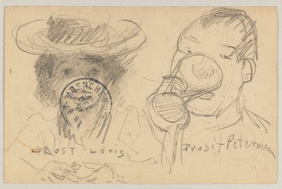 Lovis Corinth から Carl Strathmann へ: はがき、前面消印 1902 年 12 月 17 日 作： Lovis Corinth