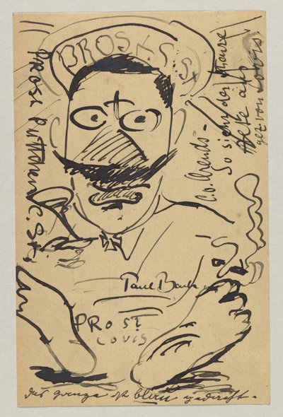 Lovis Corinth から Elly Strathmann へ: はがき、消印 2 月 23 日 作： Lovis Corinth