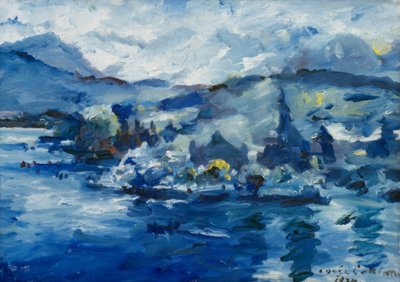 午後のルツェルン湖 作： Lovis Corinth