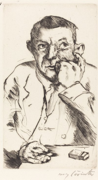 喫煙する男の肖像」1916年 作： Lovis Corinth