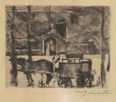 Milk Wagon ミルクワゴン、1916年。 作： Lovis Corinth