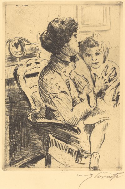 Mutter und Kind 母と子、1911年。 作： Lovis Corinth