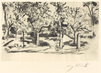 果樹園 果樹園、1918 年。 作： Lovis Corinth
