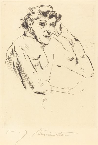 1914年、看護師に付き添う。 作： Lovis Corinth