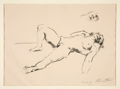 リクライニングヌード 作： Lovis Corinth