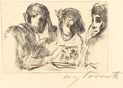 チェス プレーヤーのチェス ゲーム、1918 年。 作： Lovis Corinth