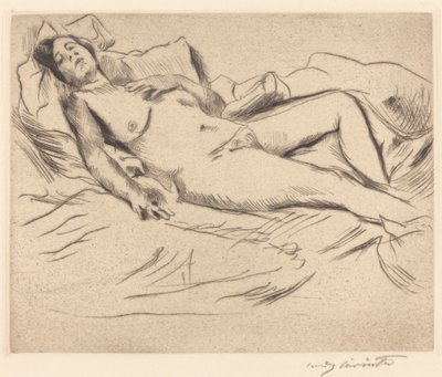 眠る女 作： Lovis Corinth