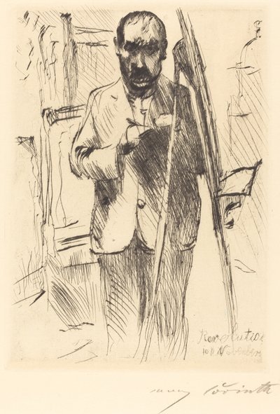 イーゼルを持った自画像 作： Lovis Corinth