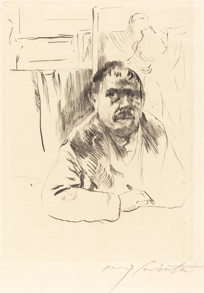 毛皮のコートを着た自画像」1913年 作： Lovis Corinth