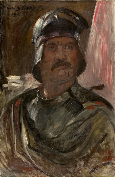 鎧を着た自画像、1911 年。 作： Lovis Corinth