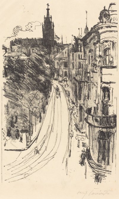 ケーニヒスベルクの街並み 1918年、ケーニヒスベルクの街並み。 作： Lovis Corinth