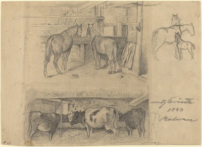 1883年の「The Barn」。 作： Lovis Corinth