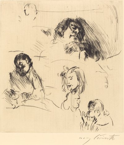 さまざまな似顔絵スケッチ 作： Lovis Corinth