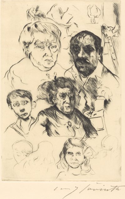 さまざまな頭と自画像 作： Lovis Corinth