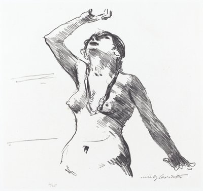 身を守る女性のヌード 作： Lovis Corinth