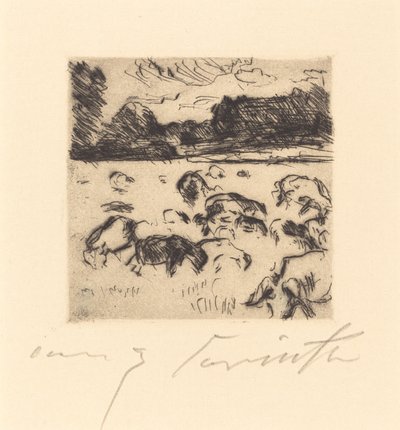 羊の放牧 作： Lovis Corinth