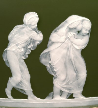 一対の花瓶「Les alteres y les frileux」のディテール 作： Ltd Mintons