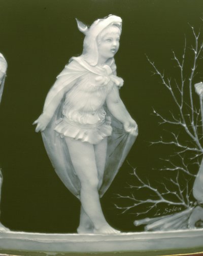 一対の花瓶「Les alteres y les frileux」のディテール 作： Ltd Mintons