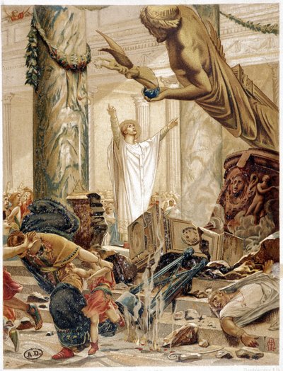 異教の偶像を棄てる聖マルティン（マーソンのap.絵画より 作： Luc Oliver Merson