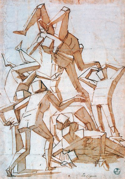 戦闘フィギュア、1527年-1585年 作： Luca Cambiaso